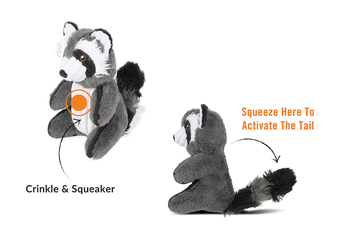 Robby the Raccoon: Plush Dog Toy by Play Pet Brands