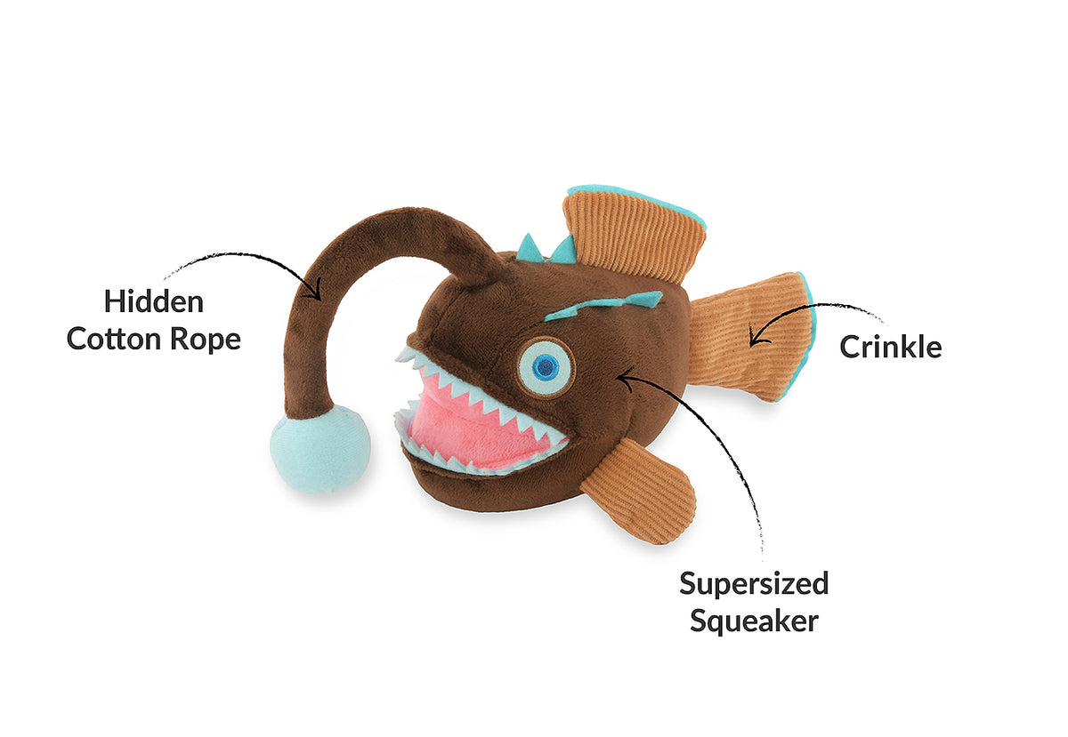 Angler Fish Plush Dog Toy, Deep Sea Fun - Play Pet Brands