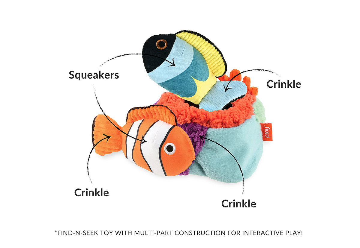 Creek Angler’s Device MIN-NANO ぬいぐるみ Reef Retreat - Detachable Coral Reef & Fish Dog Toy Set by Play