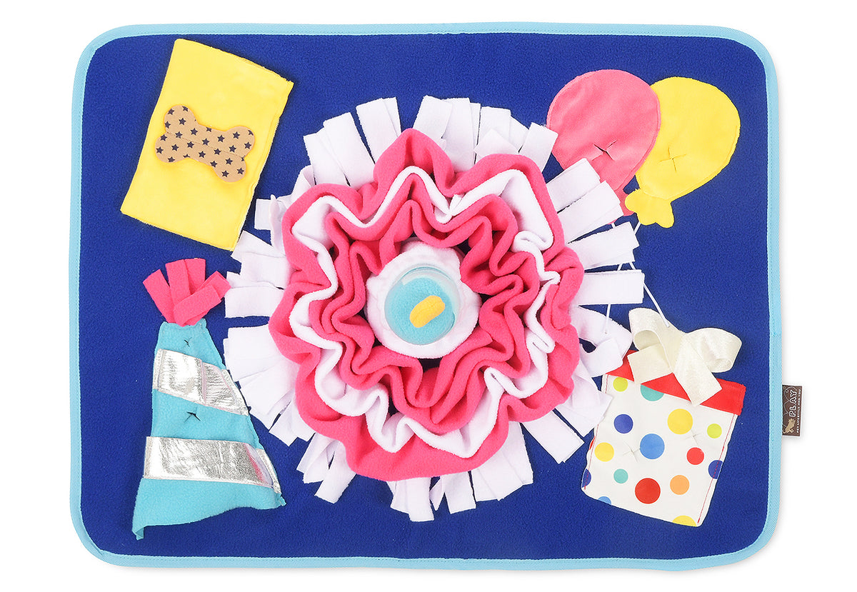 Woof-day Celebration Snuffle Mat with Squeaker from Play Pet Brands