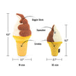 Load image into Gallery viewer, P.L.A.Y. Snack Attack Collection - Swirls n' Slobbers Soft Serve Toy feature and sizing image
