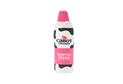Cabot Creamery x Play Whipped Cream Crinkler dog toy inspired by Cabot's whipped cream container with pink top on a white background