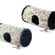 Load image into Gallery viewer, Feline Frenzy Purr &amp; Pounce Cat Tunnel shown in both Celestial print colorways on a white background.
