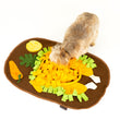 Load image into Gallery viewer, P.L.A.Y. Thanksgiving Snuffle Mat - little fluffy dog searching for treats in turkey
