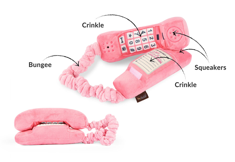 Paw Talk: Crinkle and Plush Phone Dog Toy by Play Pet Brands