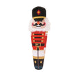 Load image into Gallery viewer, A Feline Frenzy Jolly Nutcracker Kicker Toy with a black hat, white beard, and red, black, white, and gold uniform, isolated on a white background.
