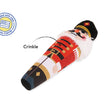 Load image into Gallery viewer, A Feline Frenzy Jolly Nutcracker Kicker Toy featuring a red, black, white, and gold pattern, with a blue and white 'Filled with USA Organic Catnip' badge and a 'Crinkle' text label on a white background.
