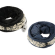 Load image into Gallery viewer, Feline Frenzy Purr &amp; Pounce Cat Tunnel Celestial prints shown collapsed with dangling mouse hanging to the side on a white background.
