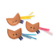 Load image into Gallery viewer, Three Fog City Pet x Feline Frenzy Fortune Whiskers toys with colorful ribbons on a white background
