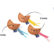 Load image into Gallery viewer, A Fog City Pet x Feline Frenzy Fortune Whiskers catnip toy with crinkle sound pointed out on a white background

