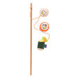 Load image into Gallery viewer,  Fog City Pet x Feline Frenzy Roll With It Wand toy resembling sushi rolls on a stick with a white background
