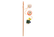  Fog City Pet x Feline Frenzy Roll With It Wand toy resembling sushi rolls on a stick with a white background
