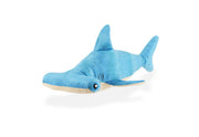 Play’s Ocean Buddies Bonk the Hammerhead, a blue plush shark dog toy on a white background