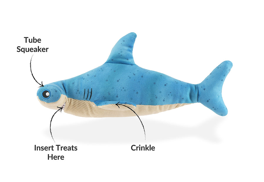 Bonk the Hammerhead Shark Plush Dog Toy - Play Pet Brands
