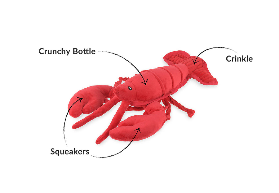 Lemmy the Lobster Plush Toy for Dogs - Play Pet Brands