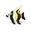 Load image into Gallery viewer, Play's Ocean Buddies Moorish Idol fish dog toy with black, white, and yellow colors on a white background
