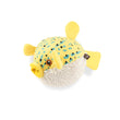 Load image into Gallery viewer, Play's Ocean Buddies Puffer Fish, a yellow and white plush toy on a white background
