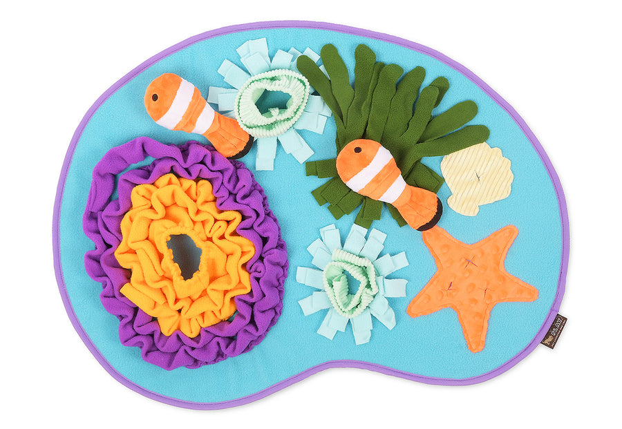Coral Cove Snuffle Mat with Interactive Toys from Play Pet Brands