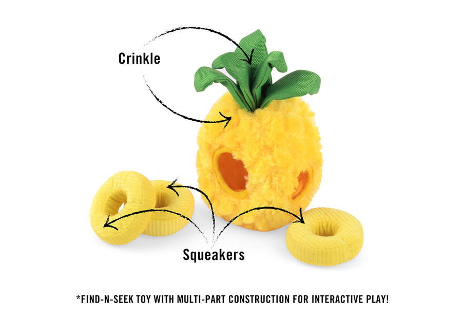 新品 PLAY 犬用おもちゃ 4点 パイナップル フラミンゴ ビール 王冠 Paws Up Pineapple: Dog Toy by Play Pet Brands