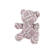 Load image into Gallery viewer, P.L.A.Y. Upcycled Zoo Pal Bear plush toy with an ash gray and white pattern on a white background
