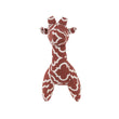 Load image into Gallery viewer, P.L.A.Y. Repurposed Pals plush giraffe toy facing forward with red and white pattern on a white background
