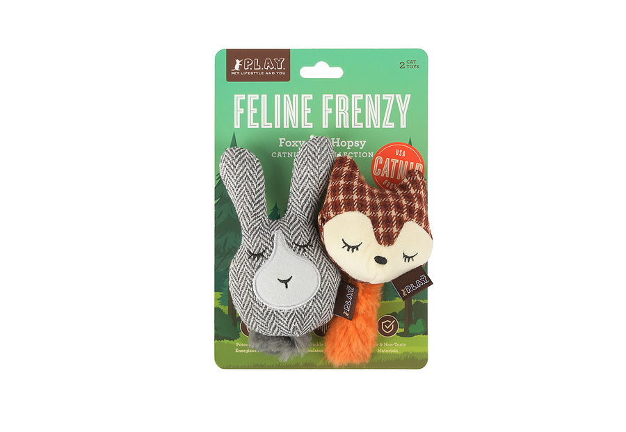 Fox & Bunny Crinkle Cat Toy by Play Pet Brands