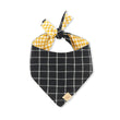 Load image into Gallery viewer, The Visionary Bandana by P.L.A.Y.  - black striped plaid side showing
