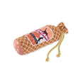 Load image into Gallery viewer, P.L.A.Y. Feline Frenzy Salami Slammer Kicker Toy on it's side with the label up on a white background
