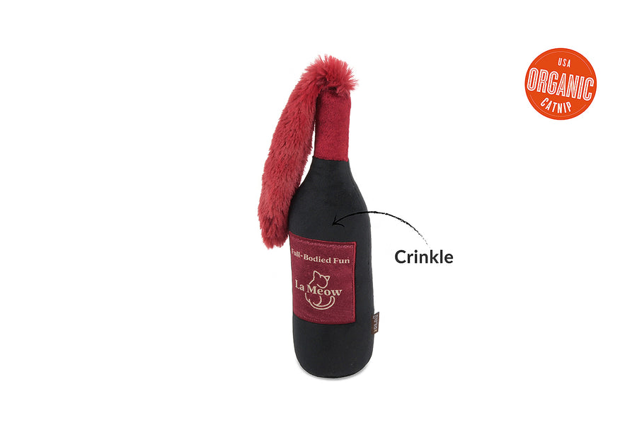 Play Pet Brands' Catbernet Sauv: Gourmet Wine-Themed Kicker Cat Toy