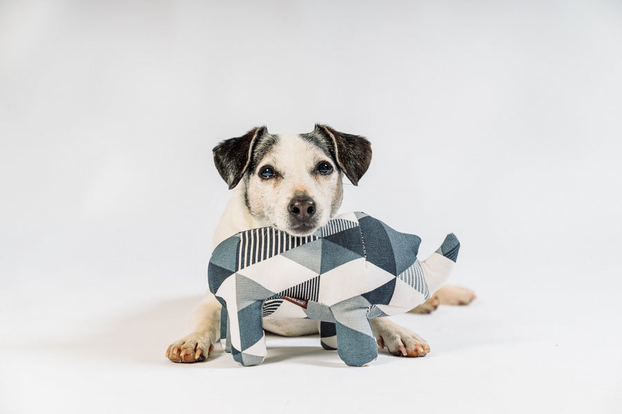 Rhino Pal Dog Toy - Durable Upcycled Plush by Play Pet Brands