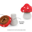 Load image into Gallery viewer, Blooming Buddies Collection by P.L.A.Y. Mutt's Mushroom Toy with features pointed out

