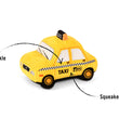 Load image into Gallery viewer, P.L.A.Y. Canine Commute New Yap City Taxi - features shown
