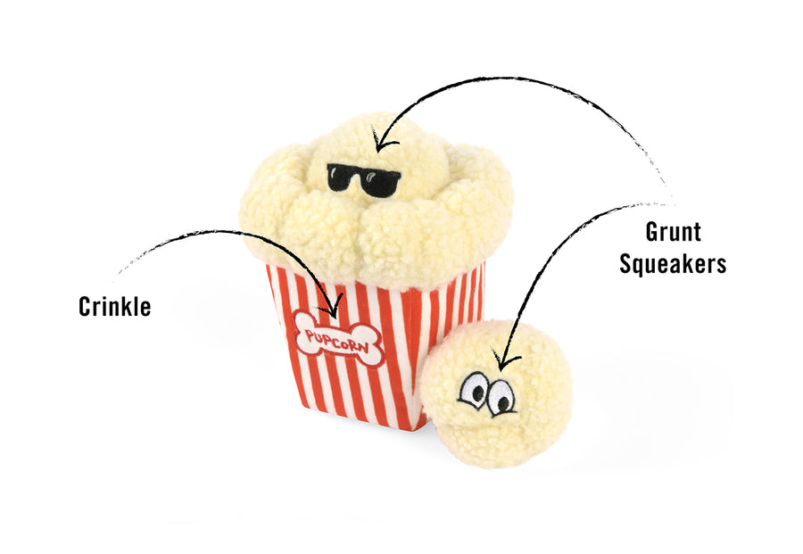 Poppin' Pupcorn: Squeaky Dog Toy by Play Pet Brands