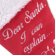 Load image into Gallery viewer, Merry Woofmas Collection Good Dog Stocking Toy close up of words printed on it
