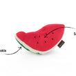 Load image into Gallery viewer, P.L.A.Y.'s Tropical Paradise Collection Wagging Watermelon Toy features pointed out
