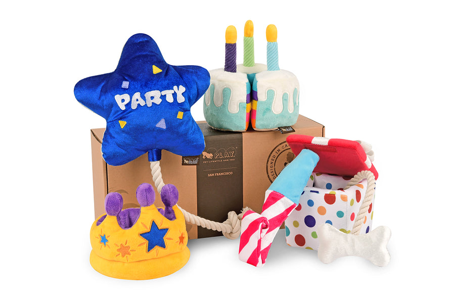 P.L.A.Y. Party Time Plush Dog Toys, Bundle