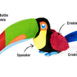 Load image into Gallery viewer, P.L.A.Y. Fetching Flock Tito the Toucan Toy - features shown
