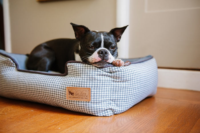 casual dress dog beds Classical Plaid House Orthopedic Cat Bed - Retreat Cabin