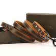Load image into Gallery viewer, Napoli Leashes by P.L.A.Y. - orange and brown leash in fancy brown gift box
